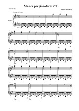 Musica per pianoforte No.6